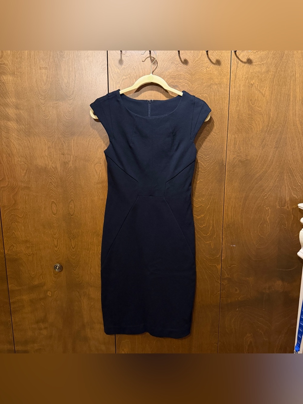 Banana Republic Black Cap-Sleeve Dress
